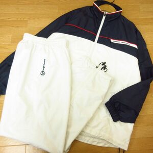 ◎美品！M 上下セット！Sergio Tacchini セルジオタッキーニ◆ウィンドブレーカー ジャケット&パンツ ヴィンテージ◆メンズ 白◆B3862