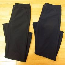 ◎使用少なめ！Mサイズ 2本セット！UNIQLO ユニクロ◆クライミングジョガーパンツ テーパード ストレッチ◆メンズ 黒x紺 まとめ売り◆C1378_画像1