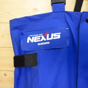 ◎未使用タグ付き！SHIMANO シマノ NEXUS◆フィッシング つなぎ ツナギ オールインワン パンツ 撥水防水 釣り◆メンズ 青 3Lサイズ◆P4833の画像3