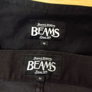 ◎BEAMS ビームス M 上下セット◆セットアップ ノーカラーワークジャケット&スリムブラックデニムパンツ◆メンズ 黒◆B3983の画像9