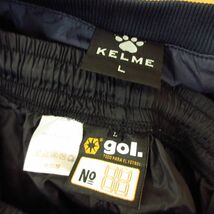 ◎使用少なめ！L 上下セット！KELME & gol サッカー◆ウィンドブレーカー ピステジャケット&テーパードパンツ◆メンズ 紺x黒◆B3945_画像10