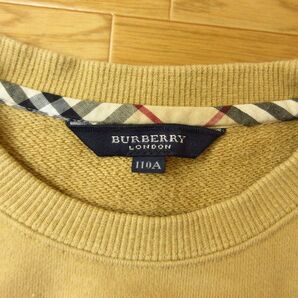 ◎Burberry バーバリー 三陽商会◆スウェット トレーナー 熊 クマ刺繍ロゴ かわいい 子供服◆キッズ ベージュ 110サイズ◆A4880の画像7