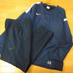 ◎美品！L 上下セット！NIKE ナイキ 東京国立 サッカー◆ピステジャケット&ジャージパンツ ユニフォーム◆メンズ 紺◆B4056の画像1