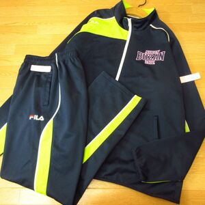 ◎FILA フィラ M 上下セット 日大豊山◆セットアップ ジャージ / ジャケット&パンツ ユニフォーム◆メンズ 紺◆B4007