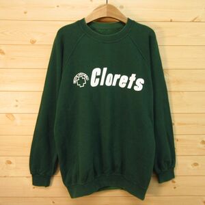 ◎Clorets クロレッツ◆スウェット トレーナー ユニフォーム 発泡プリント ミントガム 企業系 ヴィンテージ◆メンズ 緑 M相当◆KA4842