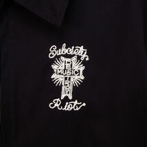 ◎美品！Subciety サブサエティ◆ドリズラージャケット スイングトップ 刺繍 ダブルジップ◆メンズ 黒 XLサイズ◆KA4911_画像6