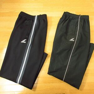 * use fewer!L 2 pcs set!MIZUNO Mizuno * jersey & nylon pants sport training wear * men's black set sale *C1394