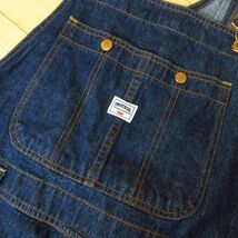 ◎美品！BIG JOHN ビッグジョン UNIVERSAL◆デニム オーバーオール つなぎ ツナギ オールインワン ハーフ丈◆メンズ 紺 Mサイズ◆P5064_画像5