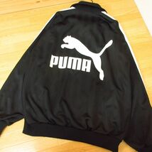 ◎希少 90s！2XL-3XL 上下セット！PUMA プーマ◆ジャージ ジャケット&ナイロンパンツ ヴィンテージ◆メンズ 黒◆B4117_画像2