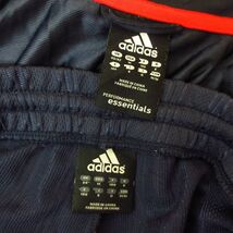 ◎adidas アディダス XL 上下セット◆ジャージ ジャケット&パンツ◆メンズ 紺x赤◆B4105_画像9