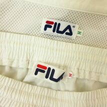 ◎使用少なめ 90s！M 上下セット！FILA フィラ◆ウィドブレーカー ジャケット&パンツ ヴィンテージ◆メンズ 白◆B4081_画像10