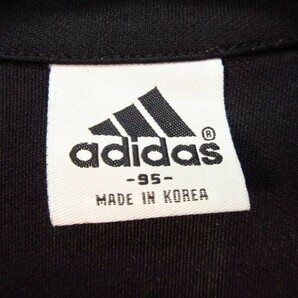 ◎美品 90s！adidas アディダス◆トラックジャケット ジャージ トレフォイル 三つ葉ロゴ ヴィンテージ◆メンズ 黒 95 Lサイズ◆A品番4829の画像8