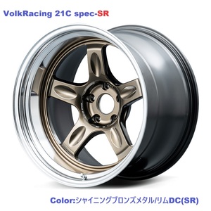 【納期要確認】Volk Racing 21C spec-SR SIZE:9.5J-18 +30(F1) PCD:114.3-5H Color:SR ホイール2本セット