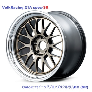 【納期要確認】Volk Racing 21A spec-SR SIZE:11J-18 -10(F3) PCD:114.3-5H Color:SR ホイール2本セット