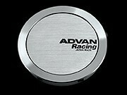 【納期:6月末～7月上旬】ADVAN Racing センターキャップ FULL FLAT プラチナシルバー 直径:73ミリ 4個セット