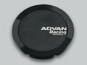 【納期:4月末～5月上旬】ADVAN Racing センターキャップ FULL FLAT ブラック 直径:73ミリ 4個セット