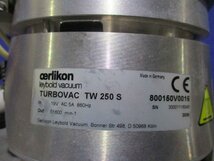 中古 OERLIKON LEYBOLD VACUUM TURBO.DRIVE TD400/TURBOBAC TW250S/LI-9496 VIM205 (MAVR60405E008)_画像2