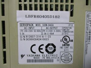 中古 YASKAWA SERVO PACK SGDM-04ADA ACサーボパック (LBFR60405D182)