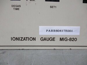 中古 ANELVA IONIZATION GAUGE MIG-820 通電OK (PARR60417E001)