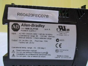 中古 ALLEN BRADLEY POWER SUPPLY 1606-XLP72E (R60423FEC078)