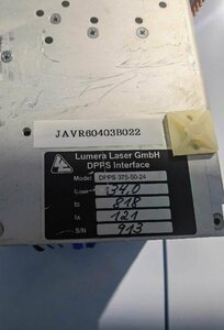 中古 LUMERA LASER GMBH DPPS INTERFACE DPPS375-50-24 (JAVR60403B022)