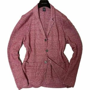 伊・eleventy イレブンティ最高級 メランジ 麻 リネン アンコンジャケット 極美品 イタリア製 羽織り D072