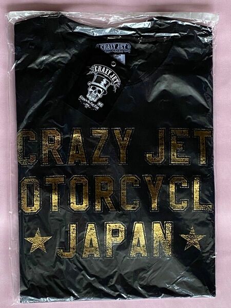 清木場俊介　CRAZYJET Tシャツ ロゴ　ゴールド系　③