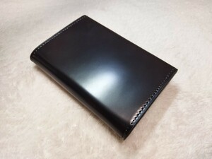  unused goods . inside cordovan 1 jpy ~ card-case card-case flying hose horse leather black black color box attaching FLYING HORSE regular goods free anonymity delivery!