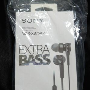 未使用 MDR-XB75AP ブラック 黒 Sony ソニー イヤホン 有線 重低音モデル