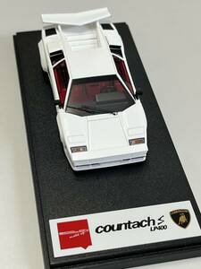 メイクアップ製 アイドロン 1/43 - EM148C - Lamborghini カウンタックLP400S U.S.モディファイドカー 赤内装色