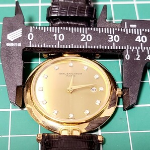 BALENCIAGA バレンシアガ  文字盤ダイヤ デイト メンズ腕時計 稼働品の画像6