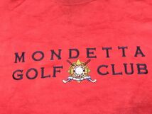 mondetta sport GOLF CLUB オールド ゴルフ アメカジ スポーツ 古着 刺繍 スウェット トレーナー メンズ L 赤_画像3