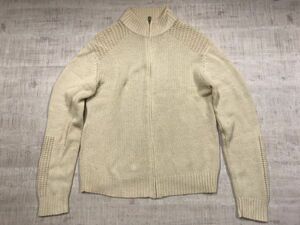 カルバンクライン ジーンズ Calvin Klein Jeans レトロ モード 古着 ローゲージ ハイネック コットンニット ジャケット レディース L