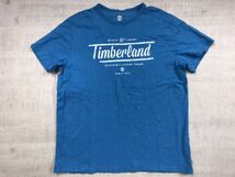 ティンバーランド Timberland アメカジ アウトドア ストリート 霜降り 半袖Tシャツ メンズ オーガニックコットン100% XL 青_画像1