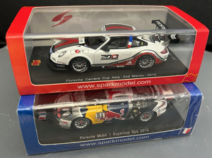 ★spark【1/43セバスチャン・ローブ★ポルシェ2台セット(マカオ2013,Mobil 1 Supercup スパ2015)】Porsche/Sbastien Loeb