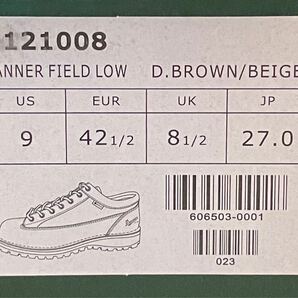 DANNER FIELD LOW ダナー フィールド ロー US9 JP27cm D.BROWN / BEIGE D121008 GORE-TEX ゴアテックス マウンテンブーツ ビブラムソールの画像10