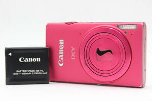 【返品保証】 キャノン Canon IXY 420F ピンク 5x IS バッテリー付き コンパクトデジタルカメラ s9042