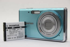 【返品保証】 オリンパス Olympus FE-4020 ブルー 4x Wide バッテリー付き コンパクトデジタルカメラ s8806