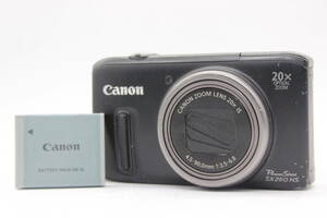 【返品保証】 キャノン Canon PowerShot SX260 HS ブラック 20x バッテリー付き コンパクトデジタルカメラ s9103