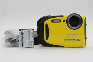 【美品 返品保証】 フジフィルム Fujifilm Finepix XP70 イエロー 5x バッテリー付き コンパクトデジタルカメラ s9416
