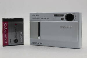 【美品 返品保証】 ソニー SONY Cyber-shot DSC-T10 ホワイト 3x バッテリー付き コンパクトデジタルカメラ s9474