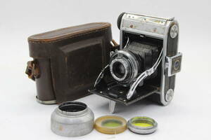 【訳あり品】 ROX Hexar Rokuoh-sha 50mm F4.5 ケース付き 蛇腹カメラ s9671