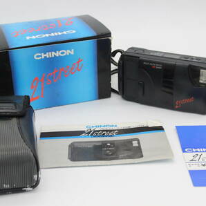 【返品保証】 【元箱付き】Chinon 21 Street Multi Auto Focus System 35mm F2.8 ケース付き コンパクトカメラ v279の画像1