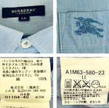 中古 バーバリーロンドン BURBERRY LONDON 半袖シャツ ブルー メンズ 大きいサイズ LL_画像6