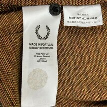 中古 フレッドペリー FRED PERRY 半袖 ポロシャツ タータンチェック ポルトガル製 M5800 ローレルリース カットアウェイ メンズ サイズ40_画像7