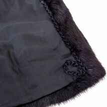 4-ZCF145【美品】Sable ダークミンク MINK ミンクファー 最高級毛皮 ロングコート 毛質 艶やか 柔らか ブラック 15 レディース_画像9