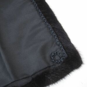 4-TD005【美品】Belle Vison BLACK GLAMA ブラックグラマ MINK ミンク 最高級毛皮 セミロングコート 毛質 艶やか 柔らか 9 レディースの画像10