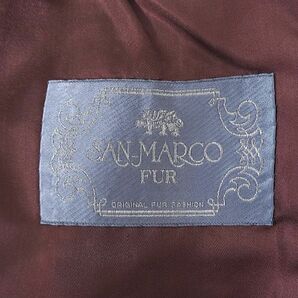 4-YD018 SAN-MARCO FUR ミンク MINK ミンクファー 最高級毛皮 デザインコート ダークパープル ブラウン レディースの画像8