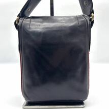 2267【希少・美品】BALLY バリー ショルダーバッグ ポシェット ミニ 斜め掛け フラップ トレインスポッティング レザー 本革 メンズ_画像3