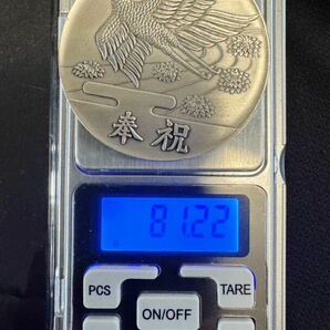 【純銀 コイン 5枚】純銀 記念メダル 刻印有 天皇皇后両陛下金婚式 silver1000 総重量 約404g程度 の画像5